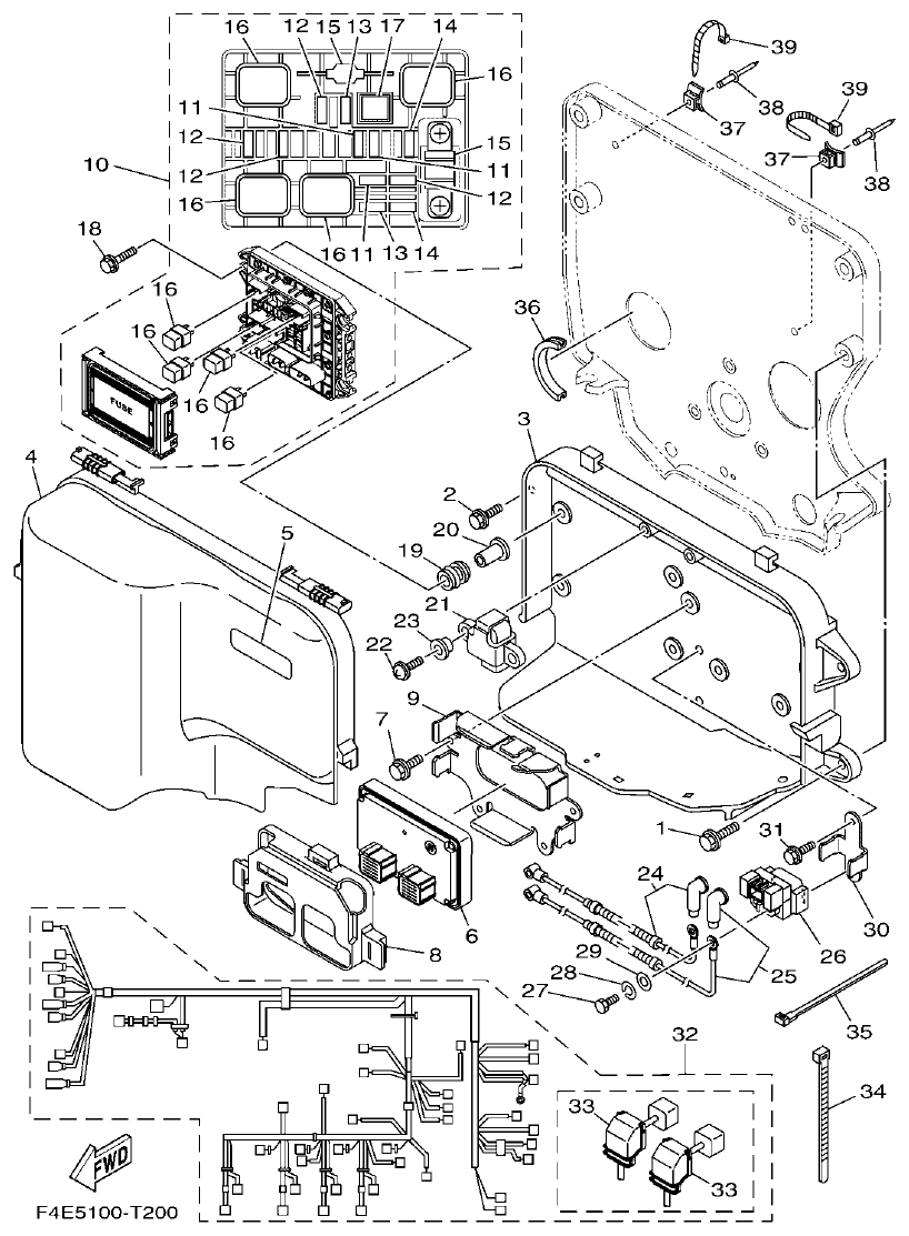 Yamaha VX18002019F4E7(F6G ELECTRICAL 1 parts diagram
